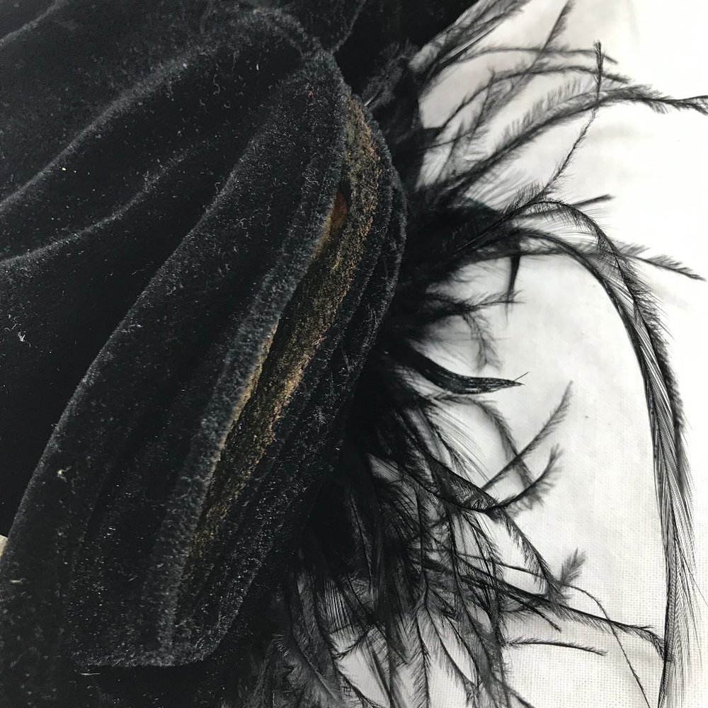 Black Velvet Evening Bag/Wristlet - Picture 5 of 6